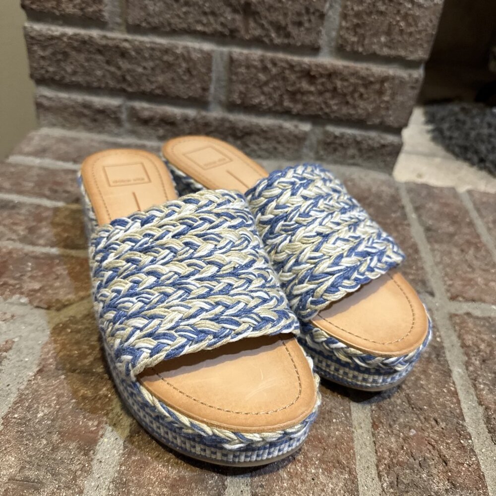 Dolce Vita Pazli Women's Sandals Blue Multi Woven Size 9 #79
